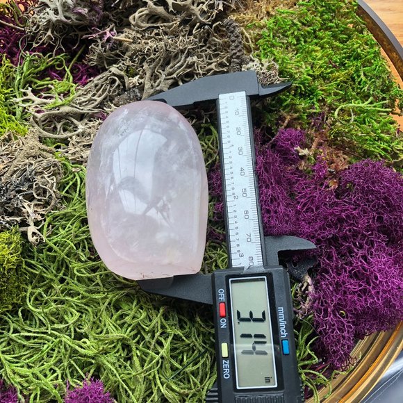 Rose Quartz Freeform Crystal pink gemstone rainbow - Picture 9 of 9